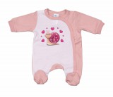 Asti Vékony, pamut, elöl patentos kislány rugdalózó Csiga mintával