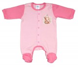 Asti Vékony, pamut, elöl patentos kislány rugdalózó Macis mintával