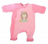 Asti Vékony, pamut, elöl patentos kislány rugdalózó Sünis mintával