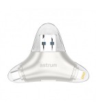Astrum AA220 3 in 1 E-Disk kártyaolvasó 8 pin lightning / micro USB / USB 3.0 256GB-ig, MFI engedéllyel, Android/IOS