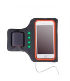 Astrum AB550 narancs vízálló sport telefontartó felkarra, önműködő LED világítással, 5,5"-ig