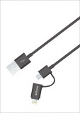 Astrum Apple USB - Lightning (8Pin) iPhone 1,2M adatkábel micro USB átalakítóval MFI engedéllyel CB-U2CAL-12