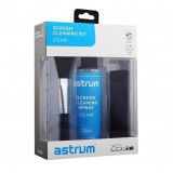 Astrum CS140 3 in 1 LCD kijelző tisztító szett, 100ml folyadék | kendő | ecset