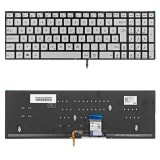 ASUS 90NB0AU1-R32HU0 gyári új magyar ezüst, háttérvilágításos laptop billentyűzet, keret nélkül
