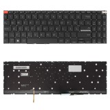 ASUS 9Z.NLHBN.00Q gyári új magyar háttérvilágításos fekete laptop billentyűzet, keret nélkül