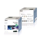 ASUS BC-12D2HT/BLK/G/AS Blu-ray Combo fekete dobozos (BC-12D2HT/BLK/G/AS) - Optikai meghajtó