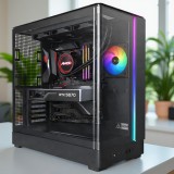 ASUS MONTECH KING Ryzen 7 7700X/32GB DDR5/2TB NVME SSD/RTX5070 12GB/Vízhűtés Gamer PC
