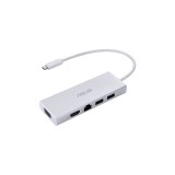 Asus OS200 USB-C Dongle USB 3.0, Gigabit Ethernet, HDMI, VGA Fehér dokkoló