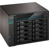 Asustor AS6510T 8GB RAM, 10x SSD/HDD, 76.8W, 2x USB 3.2, 4xRJ-45, SATA lll, Fekete NAS szerver