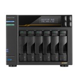 Asustor LOCKERSTOR 6 Gen3 (AS6806T) NAS Asztali AMD Ryzen V3C14 16 GB DDR5 ADM Fekete