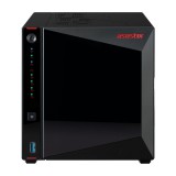 Asustor NAS AS5404T NIMBUSTOR 4 Gen2, 4GB RAM, 4x HDD/SSD, M.2, 3xUSB 3.2, 2xRJ-45, Fekete NAS szerver