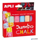 Aszfaltkréta, kerek, jumbo, APLI, 6 különböző szín