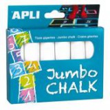 Aszfaltkréta, kerek, jumbo, APLI, fehér [6 db]