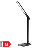 Asztali lámpa, LED, szabályozható, fém, éjjeli fény, HOME, fekete (VLMLA4)