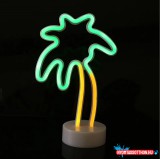 Asztali LED-es neon világítás (többszínű pálmafa) x