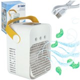 Asztali Légkondicionáló Ventilátor, USB, 3 Mód, 200 ml Tartály, 7W, Fehér