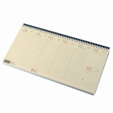 Asztali naptár kép nélküli REALSYSTEM fekvõ sárga lapos fekete 2026.