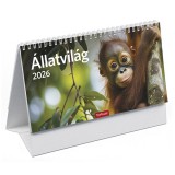 Asztali naptár képes toptimer t058 álló fehér lapos állatvilág 2026. t582p-00p
