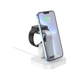 Asztali töltőállomás 3in1 (2 Lightning 1 wireless port) Hoco CW43 Graceful fehér