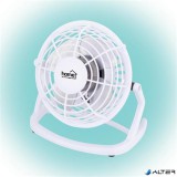 Asztali ventilátor, USB, 10 cm, HOME, fehér