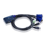 ATEN 2-Port USB KVM Switch KVM kapcsoló Kék