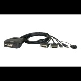ATEN CS22D 2-Port USB DVI Cable KVM Switch with Remote Port Selector (CS22D)