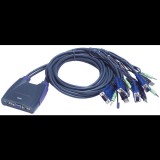 ATEN CS64US 4-Port USB VGA/Audio Cable KVM Switch (0,9m, 1,2m) (CS64US) - KVM Switch