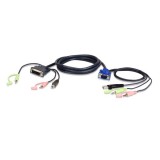 Aten kvm kábel usb vga-dvi-i audio, 1,8m - 2l-7dx2u