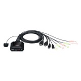 ATEN KVM Switch USB HDMI 4K 3,5mm, 2 port - CS22H (CS22H-AT) - KVM Switch