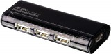 Aten uh284 4-port usb2.0 hub with magnetic black