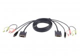 ATEN USB DVI-D Single Link KVM Cable 1,8m Black 2L-7D02U