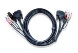 ATEN USB DVI-I Single Link KVM Cable 3m Black 2L-7D03UI