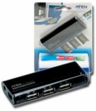 ATEN USB Hub 4-Port 2.0 mini fekete (UH284Q9)