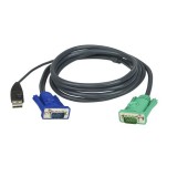ATEN USB KVM Cable with 3 in 1 SPHD 1,8m Black 2L-5202U