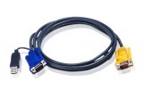ATEN USB KVM Cable with 3 in 1 SPHD and built-in PS/2 to USB converter 1,8m 2L-5202UP
