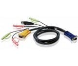 Aten USB KVM kábel 3-in-1 SPHD-vel és audioval