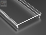 Átlátszó PVC takaróprofil Széles Led profilokhoz 2 méteres