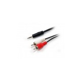 Audio kábel, 3,5 mm jack-2xRCA, 2,5 m, EQUIP (EP709207)