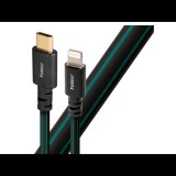 AudioQuest Forest USB 2.0-C apa - Lightning apa Összekötő kábel 1.5m - Fekete/Zöld (LTNUSBCFOR01.5)