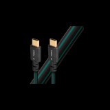 AudioQuest Forest USB-C apa - USB-C apa Adatkábel 0.75m - Fekete/Zöld (USBFOR20.75CC)