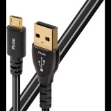AudioQuest Pearl USBPEA0.75MI USB-A apa - Micro USB-B apa 2.0 Adat és töltőkábel - Fekete (0.75m) (USBPEA0.75MI)