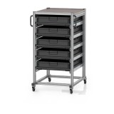 AUER ESD Rendszerkocsi Euro Tárolóládahoz 80 x 60 Magasság 134 cm ESD SE 134 8612