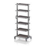 AUER Rendszerkocsi 60 x 40 Euro ládához, magasság 200 cm, kihúzható sín nélkül EG SW 200-1 64 U