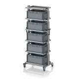 AUER Rendszerkocsi 60 x 40 Euro ládához, magasság 200 cm, kihúzható sín nélkül EG SW 200-1 6427