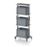 AUER Rendszerkocsi 60 x 40 Euro ládához, magasság 200 cm, kihúzható sín nélkül EG SW 200-1 6442