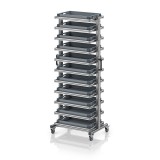 AUER Rendszerkocsi 60 x 40 Euro ládához, magasság 200 cm, kihúzható sín nélkül EG SW 200-1 6475