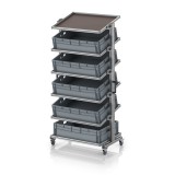 AUER Rendszerkocsi 80 x 60 Euro ládához, magasság 200 cm, dönthető EG SWN 200 8622