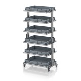 AUER Rendszerkocsi 80 x 60 Euro ládához, magasság 200 cm, kihúzható sín nélkül EG SW 200-1 8612