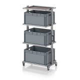 AUER Rendszerkocsi 80 x 60 Euro ládához, magasság 200 cm, kihúzható sín nélkül EG SW 200-1 8642