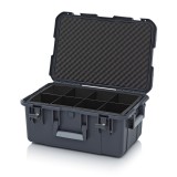 AUER Védőkoffer Pro, 3 Fogantyúval, Körkörös Párnázással, Rekesszel, Zárral Cp Sg 6427 B3 antracit szürke